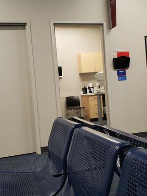 Waiting area and exam room