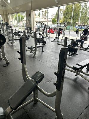 Missing barbells on 3 benches