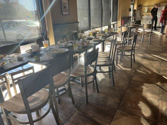 Just disgusting. We weren't the only people who walked in and walked out. The restaurant was almost empty