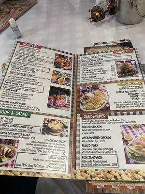 Inside of menu