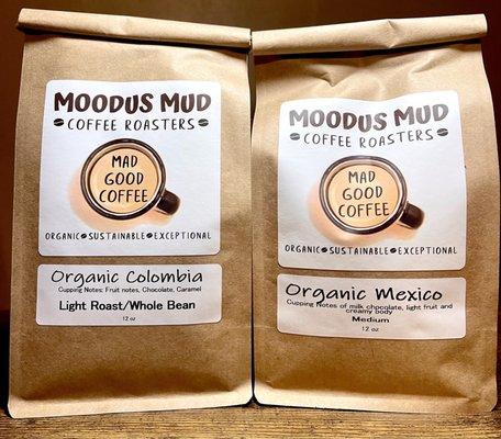 Fresh roasted, small batch, Organic columbian and Mexican coffee beans