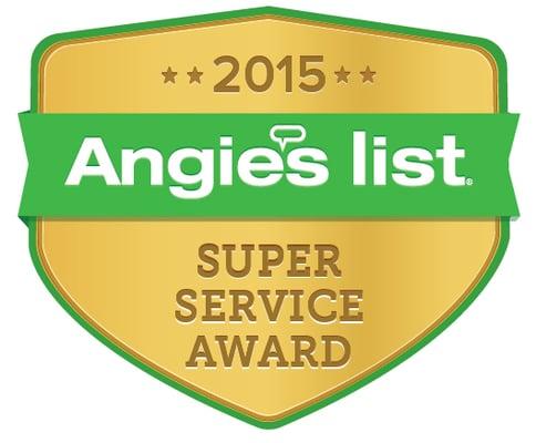 Angies's List Super Service Award 6th year in a row.