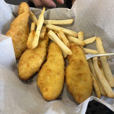 Chicken tenders and fries