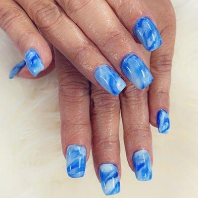 Marble nails art