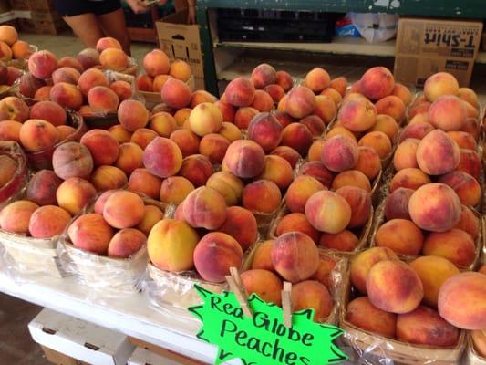 Peaches, outside the festival, at the farmers market