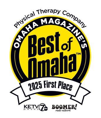 Omaha Physical Therapy Institute wins FIRST PLACE for Physical Therapy Companies in BEST OF OMAHA 2025!!