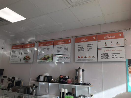 Poke Menu board