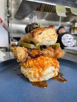 Chicken Biscuit with Pimento Cheese addon