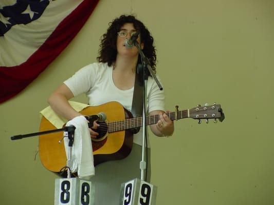 Lisa Abrams performing at Mountain Heir Bluegrass Festival, Little Washington, OH.