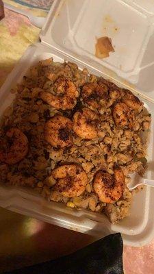 Chicken and shrimp fried rice