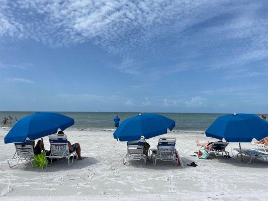 Chairs and umbrellas on the beach