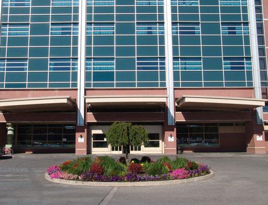 Exterior of Building 6, a modern in-patient facility.