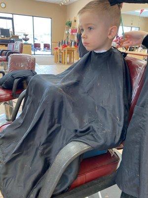 My boys getting their haircuts!