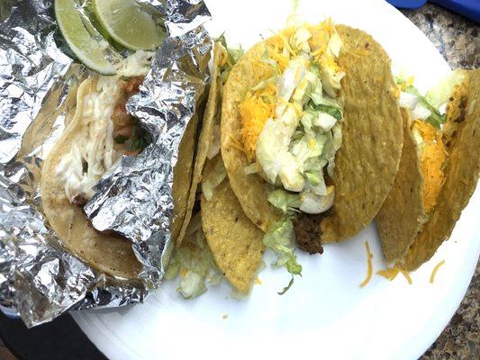 1 Fish 3 Beef Tacos