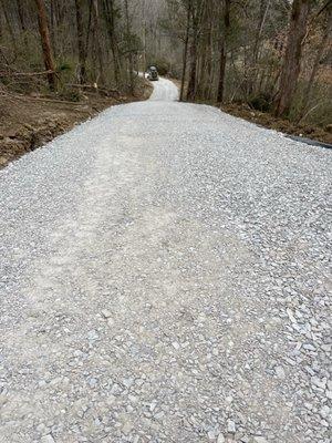 The finished driveway