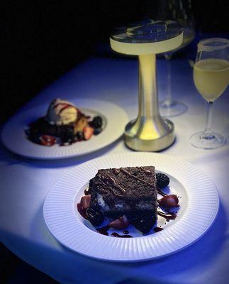 Tiramisu and bread pudding