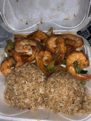 Hibachi Shrimp 4/5 stars excellent, wish there were more seasoning in them.