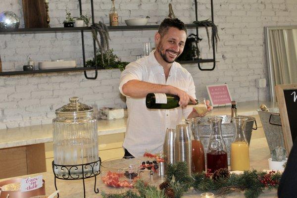 Our classic Mimosa Bar setup.