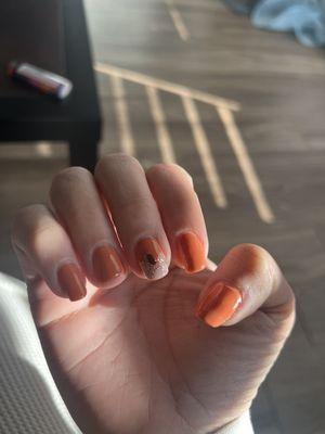 Love my fall design nails! A new lady did my nails this time and she was amazing