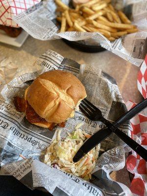 Chopped Brisket Sandwich