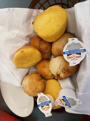 Rolls and cornbread(homemade)