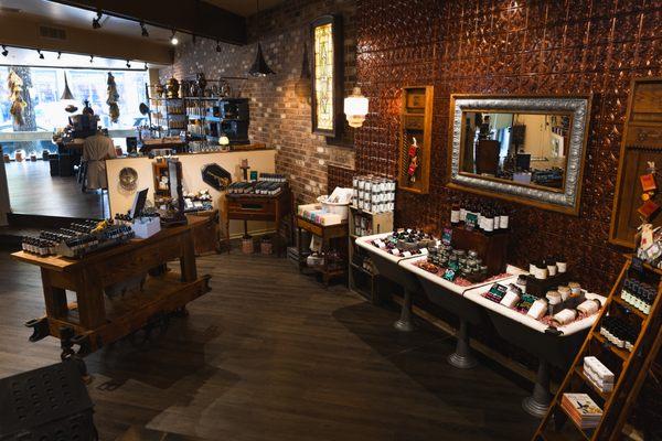 Natural Hair and Skincare Section of Store.