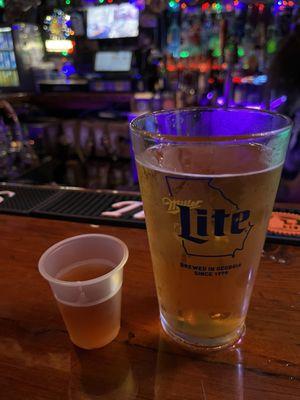 Beer and a shot