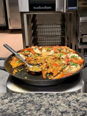 Delicious paella. This recipe is a keeper!