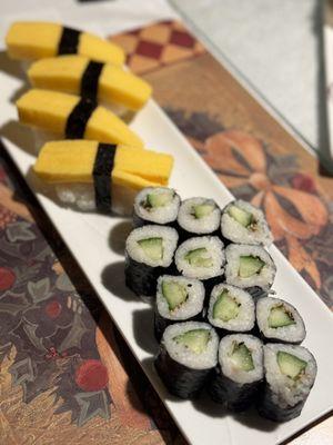 Cucumber Roll Tamago Nigiri