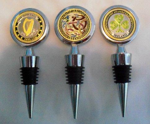 Authentic Irish Wine Stoppers - Set of Three