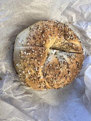 Everything Bagel with Walnut and Raisin Cream Cheese