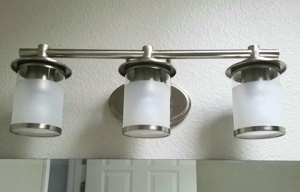 Replaced the vanity light fixture in my bathrooom.