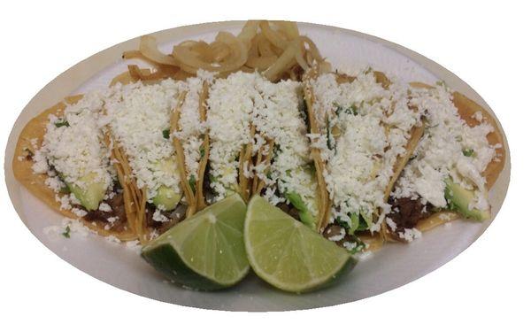 Tacos Don Pepe with Avocado and Queso Fresco