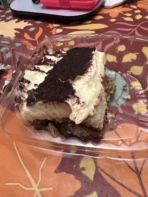 Half a slice of tiramisu for $8