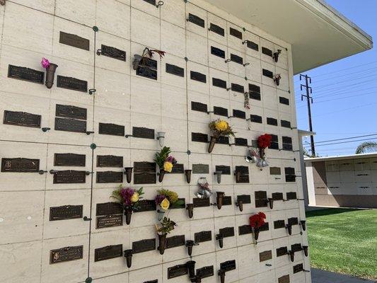 Family Wall area of where our beloved ashes are put into along w a lot of friends of the family we know of 5.04.22