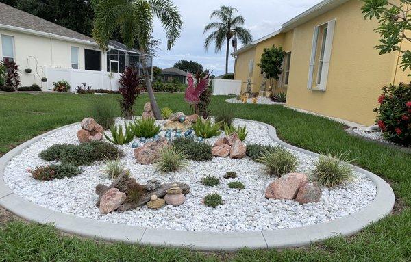 Annie loves rock too!  My Chantilly garden