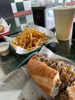 Pepper philly and French Fries