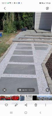 White Gravel and bluestone