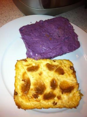 Ube and cassava cake