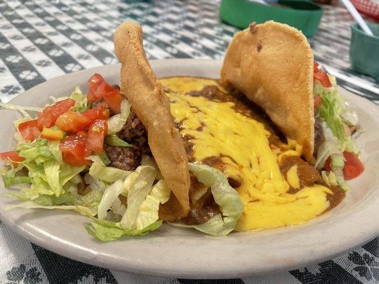 #7 Ladies Plate - Crispy Tacos and Cheese Enchiladas