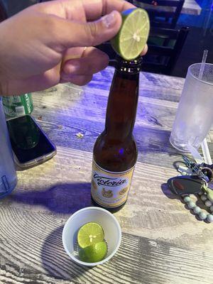 Lime for the beer