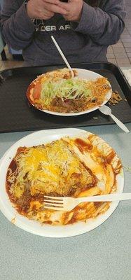 enchilada & tostada no authentic taste, rice made with nasty water, it tasted just like the sewer  water in coke.