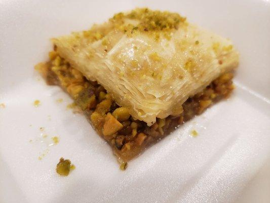 Pistachio baklava was delightful