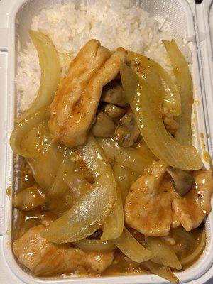 Chicken in Curry Sauce over Rice