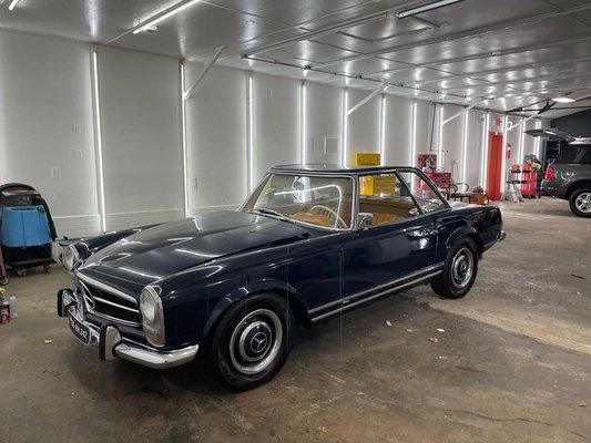 1960s Mercedes 230SL in for some much needed detailing love. Original owners!