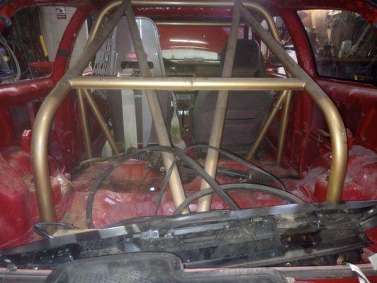 Roll cage back view