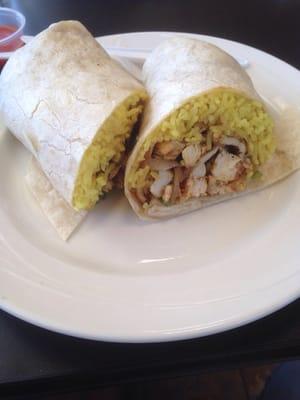 Grilled chicken curry wrap...