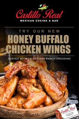 Awesome Honey Buffalo Chicken Wings.