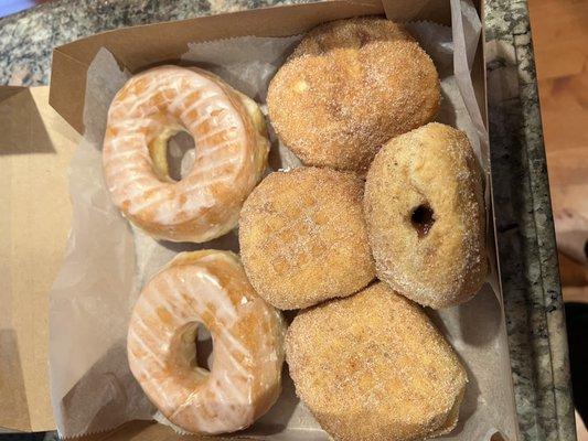 Jelly and glazed donuts