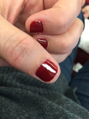 I mean, really? Worst manicure ever...